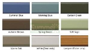 SUMMERHOUSES xx - Paint finish - Full colour chart