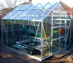 Grey Aluminium Greenhouse 174 - Double Door