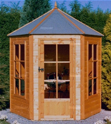 Shire Hexagonal Summerhouse - Georgian, FSC® Certified Shire Hexagonal Summerhouse - Georgian, FSC® Certified