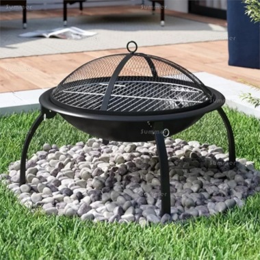 Portable Grill and Fire Pit 198 - Folding Legs, Carry Bag Portable Grill and Fire Pit 198 - Folding Legs, Carry Bag