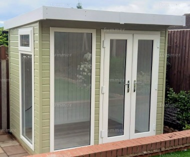Pent Garden Office 401 - Painted, Double Glazed PVCu, Fitted Free Pent Garden Office 401 - Painted, Double Glazed PVCu, Fitted Free