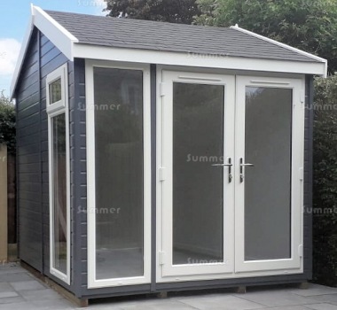 Apex Garden Office 405 - Painted, Double Glazed PVCu, Fitted Free