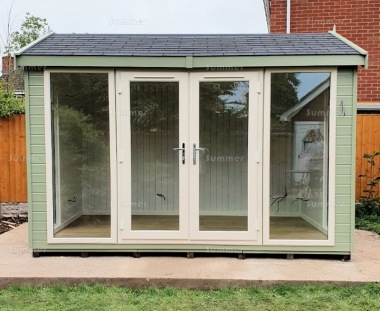 Apex Garden Office 435 - Painted, Double Glazed PVCu