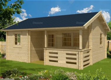 Three Room Side Door Apex Log Cabin 496 - Double Glazed Three Room Side Door Apex Log Cabin 496 - Double Glazed