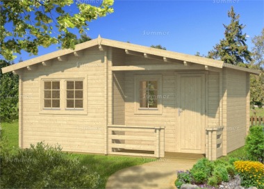 Three Room Apex Log Cabin 801 - Double Glazed, Integral Porch
