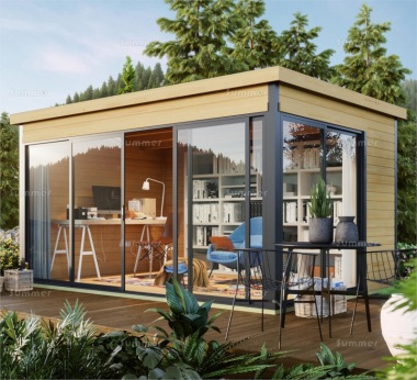 45mm Log Cabin 157 - Modern Aluminium Hybrid, FSC® Certified 45mm Log Cabin 157 - Modern Aluminium Hybrid, FSC® Certified
