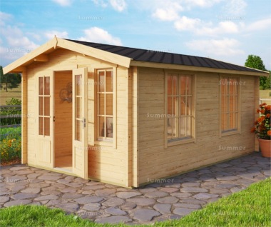 Apex 45mm Log Cabin 61 - Double Door, FSC® Certified Apex 45mm Log Cabin 61 - Double Door, FSC® Certified
