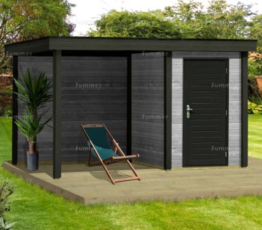 Woodpro 28mm Pent Roof Gazebo 402 - With Integral Storage Woodpro 28mm Pent Roof Gazebo 402 - With Integral Storage