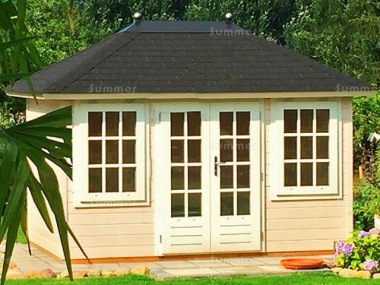 Lugarde Hipped Roof Double Glazed Log Cabin 304 - 45mm, Bespoke Lugarde Hipped Roof Double Glazed Log Cabin 304 - 45mm, Bespoke