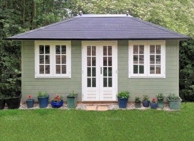 Lugarde Hipped Roof Double Glazed Log Cabin 324 - 45mm, Bespoke Lugarde Hipped Roof Double Glazed Log Cabin 324 - 45mm, Bespoke