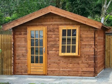 Single Door Apex Log Cabin 659 - Double Glazed