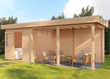 Lugarde Select Pent Roof Gazebo 260 - With Integral Summerhouse Lugarde Select Pent Roof Gazebo 260 - With Integral Summerhouse