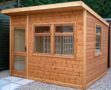 Malvern Studio Pent Summerhouse - Double Glazed