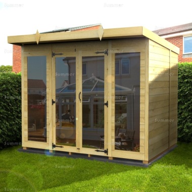Pressure Treated Pent Summerhouse 128 - Fast Delivery, Many Possible Designs
